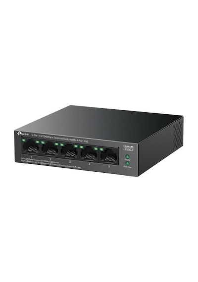 Tp-link Ls105lp 4 Port Poe+ 10/100 Mbps Switch Metal Kasa
