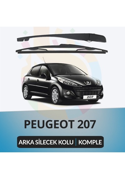 Peugeot 207 2006-2012 Komple Arka Silecek Kolu Ve Süpürgesi