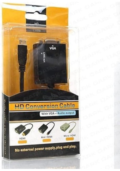 Dark Dk-hd-ahdmıxvga Mini Hdmı - Vga Ve Ses Aktif Kablosu