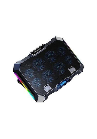K28 Premium 8 Fanlı Rgb Yükseklik Ayarlı Stand 17" Gaming Notebook Soğutucu Telefon Tutuculu
