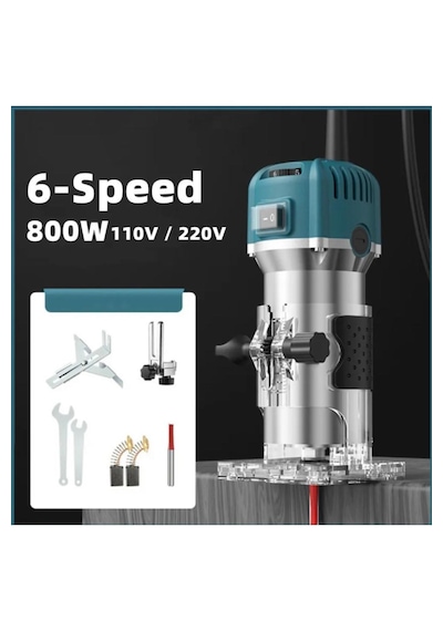 Moonshop 600W Profesyonel Formika Traşlama Freze Makinesi + Uç