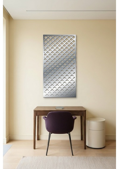 Pul Dekoratif Panel Metal Duvar Tablosu - Duvar Sanatı - Duvar Dekoru - Krom