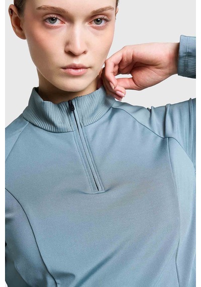 Lescon Kadın Antrenman Yarım Fermuarlı Sweatshirt 26b-2059 Yeşil