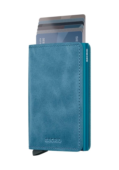 Secrid Slimwallet Vintage Kartlık Cüzdan Teal Çok Renkli