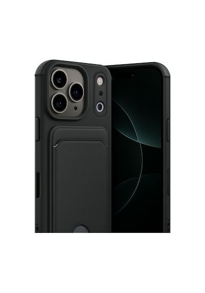 Apple iPhone  Uyumlu,  17 Pro Kelvin Kartvizitli Silikon - Siyah