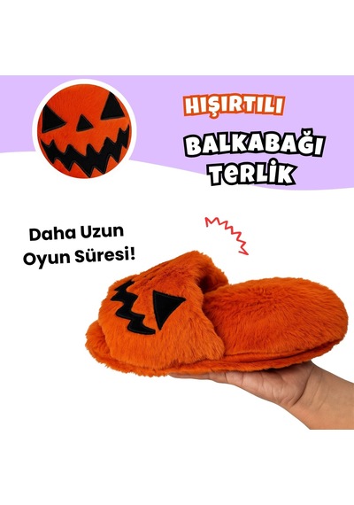 Havhav Cadılar Bayramı Temalı Hışırtılı Peluş Terlik  Köpek Oyuncağı