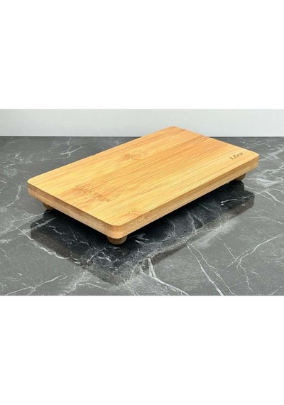 Konak Züccaciye Bamboo Ayaklı Dikdörtgen Sunumluk 24x15 1,2cm