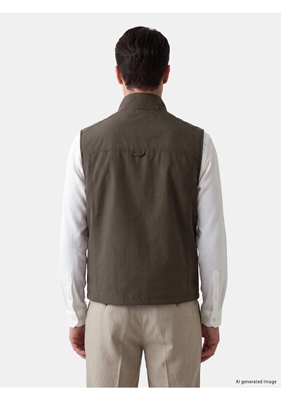 Lcwaıkıkı Classic Haki Regular Fit Dik Yaka Erkek Yelek