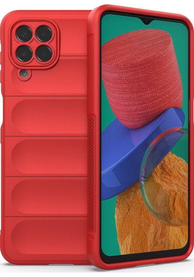 Newface Samsung Uyumlu Galaxy M33 Kılıf Optimum Silikon - Kırmızı Kırmızı