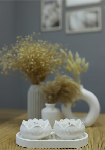Bernami Mum Pinterest Lotus 2'li Takım Kokulu Mum, Dekoratif Mum Diğer