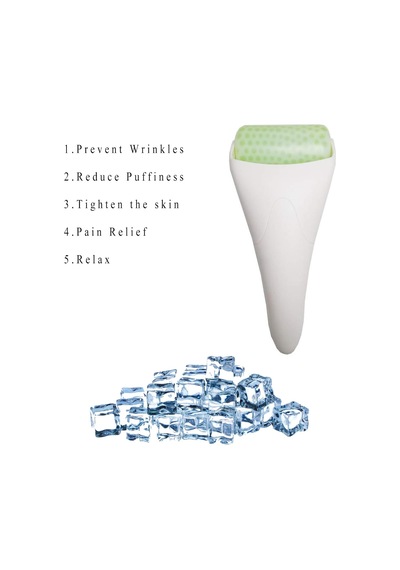 3'ü 1 Arada Ficial Face Ice Jade Roller Ve Gua Sha Aleti, %100 Doğal Gerçek Yeşim Kırışıklık Önleyici Yüz Gö