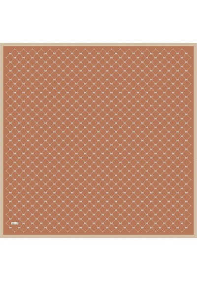 Belli Twill İpek Eşarp - 4006-54 Turuncu - Turuncu