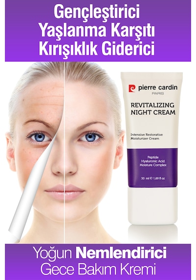 Pierre Cardin ve   Nemlendiricili Yoğun Gece Bakım Kremi 50 ML