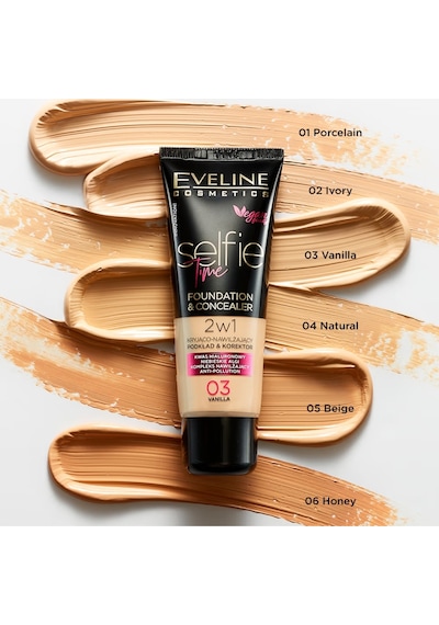 Selfie Time Vegan Fondöten & Concealer 30 Ml Bej