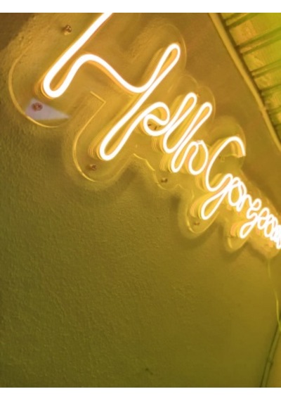 Hello Gorgeous Neon Tabela Yazı Neon Led Dekoratif Duvar Aydınla (528859403)