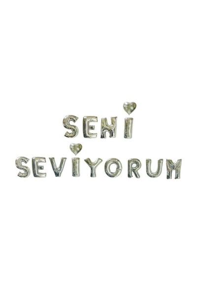 Gümüş Seni Seviyorum Folyo Balon 16 Inch