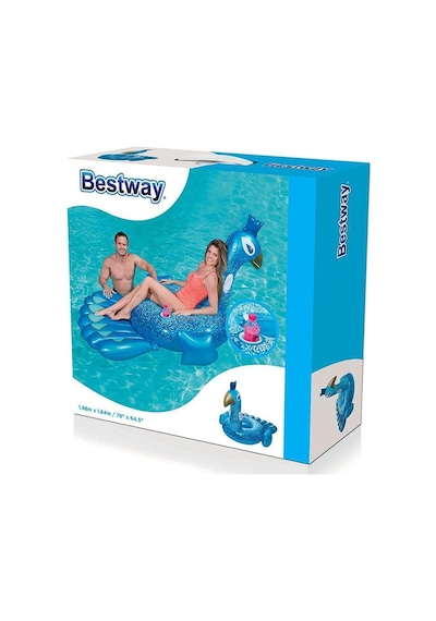 Dev Tavus Kuşu Binici 198x164 Cm Bestway - 41101 Lisinya Çok Renkli