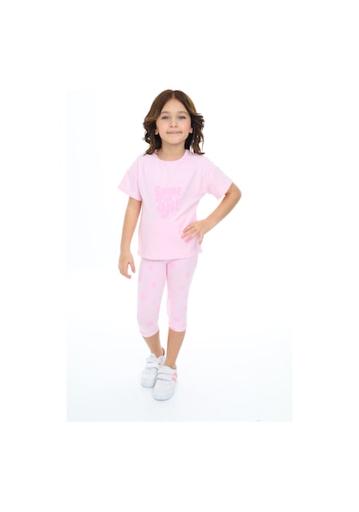 Toontoy Kids Toontoy Kız Çocuk Shıne On Baskılı Kaprili Takım Pembe