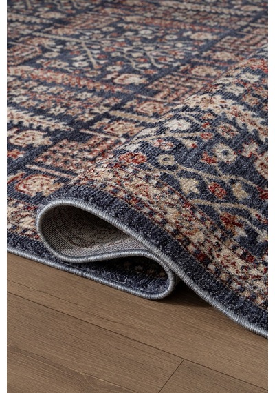 Focus Fo005m Lacivert Renkli Vintage Modern Salon Koridor Yatak Ve Oturma Odası Halısı-1768 Gri