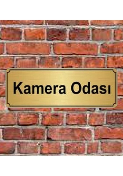 10X20 Cm Kamera Odası Yazılı Metal Yönlendirme Levhası