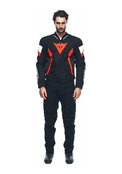 Dainese Daınese Ceket/avro 5 Tex Jacket Black/red-fluo/whıte