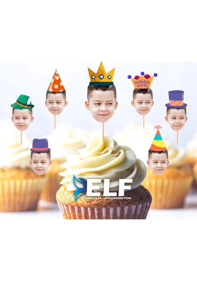 Doğum Günü Kürdan Süsü Cupcake Süs 10 Adet 0