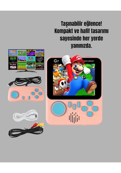 666 Oyunlu Retro Game Console Tv Ve Çift Gamepad Desteği