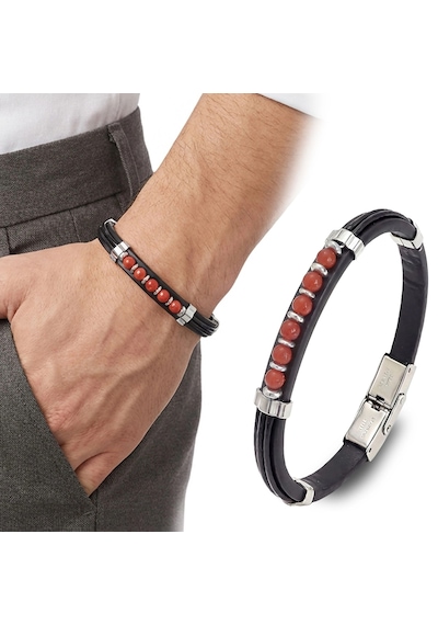 Moncuk Design Kırmızı Akik Taşlı Deri Bileklik 33511g6d4m Çok Renkli