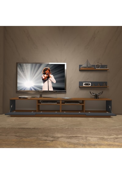 Decoraktiv Trendstyle 220rs Mdf Tv Ünitesi Tv Sehpası Ceviz - Antrasit