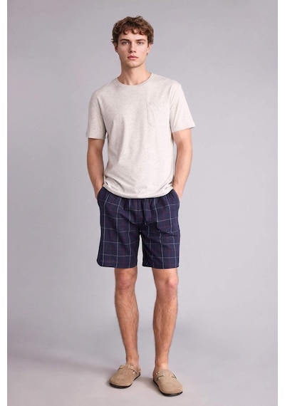 Defacto New Regular Fıt Cepli Kısa Boy Poplin Alt H4788ax26spnv135 Lacivert-nv135