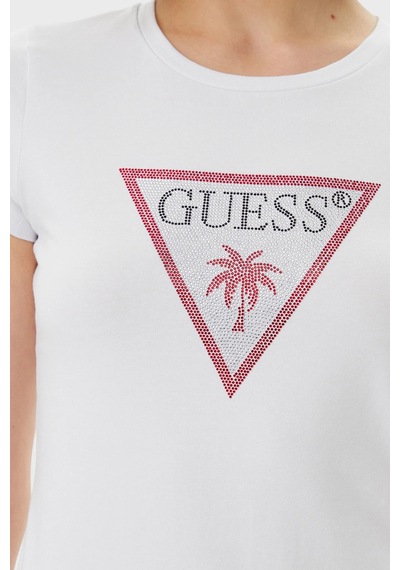 Guess Bayan T Shirt E5gı08 J1314 G011 Beyaz BEYAZ