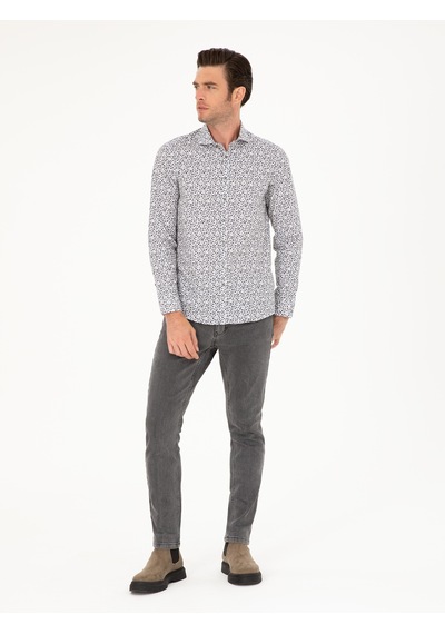 Cacharel Haki Slim Fit Uzun Kollu Gömlek Yeşil Cacharel Haki Slim Fit Uzun Kollu Gömlek Yeşil