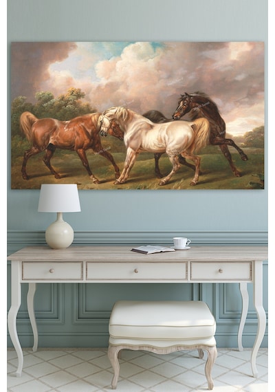 Asil Atlar Sanatsal Dekoratif Kanvas Tablo (8 Farklı Ölçü) 60 x 40