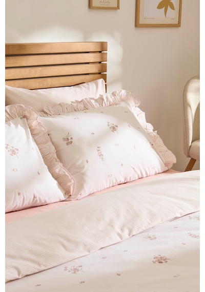 Kaşmir Home Levina %100 Pamuk Çift Kişilik Nevresim Takımı Rose