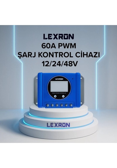 Lexron - İnges 60 Amper Pwm 12 - 24 - 48 Volt Şarj Kontrol Cihazı - Solar Şarj Kesici Güneş Enerji