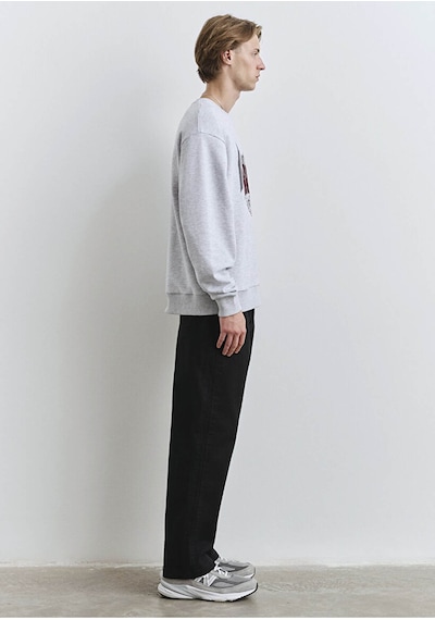 Mavi Erkek Mavi Baskılı Sweatshırt Kar Melanj 0s10389-82498 Gri