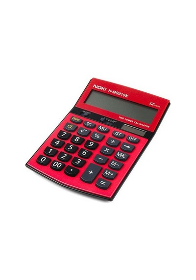 Noki H-ms010 Kırmızı Hesap Makinesi 12 Haneli Kırmızı