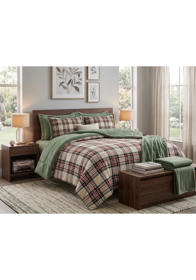 Comforter Çift Kişilik Yorgan Set / 220x240 / Çeyiz / Yorgan /set Açık Yeşil
