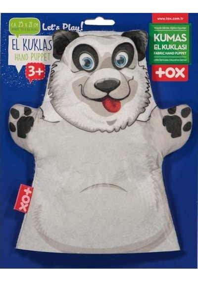 Tox Panda Vahşi Hayvanlar Keçe El Kukla T128 . Eğitici Oyuncak
