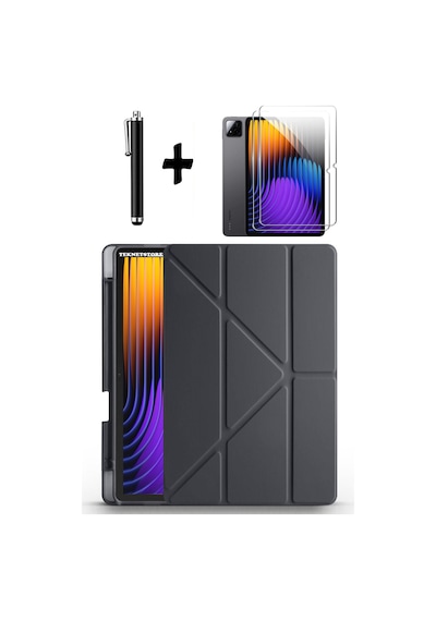 Xiaomi Pad 7 Pro / Pad 7 Uyumlu Kılıf Kalem Bölmeli Standlı Kılıf + Ekran Koruyucu + Kalem 3'lü Set Kapaklı Kılıf Xiaomi Pad 7 Pro / Pad 7 Uyumlu Kılıf Kalem Bölmeli Standlı Kılıf + Ekran Koruyucu + Kalem 3'lü Set Kapaklı Kılıf