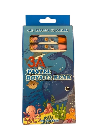Pastel Boya 12 Renk 2 Adet Çok Renkli