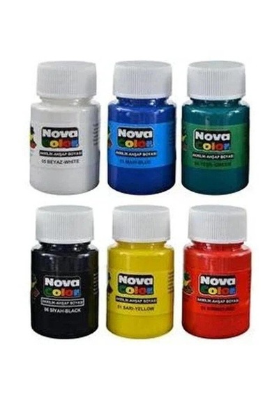 Nova Color Akrilik Boya Sise 6 Renk X 17 Ml Akrilik Boya
