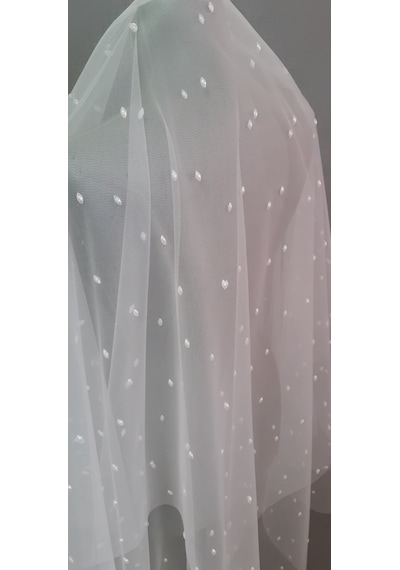 Suzanna Moda Özel Tasarım Oval Sivri Uç İncili Taraklı Kırık Beyaz Gelin Duvağı 1.25 M & 85 Cm Çift Kat Suzanna Moda Özel Tasarım Oval Sivri Uç İncili Taraklı Kırık Beyaz Gelin Duvağı 1.25 M & 85 Cm Çift Kat