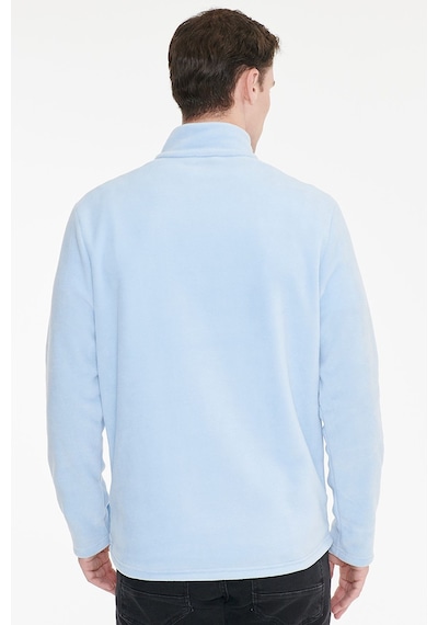 Ac&Co / Altınyıldız Classics Erkek Mavı Anti-pilling Tüylenme Yapmayan Standart Fit Dik Yaka Polar Sweatshirt Mavi