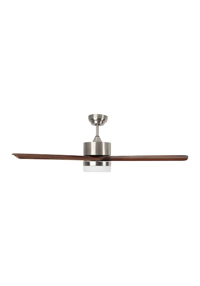 Alsanfan Modern Gri Motor Kahverengi Kanat Aydınlatmalı Uzaktan Kumandalı Tavan Vantilatörü 132cm