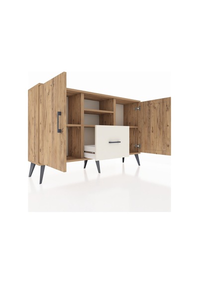 Arges Konsol 4 Raflı Tek Çekmeceli 2 Kapaklı 132x30x83 Çam-çam/aytaşı Çam/aytaşı Arges Konsol 4 Raflı Tek Çekmeceli 2 Kapaklı 132x30x83 Çam-çam/aytaşı Çam/aytaşı