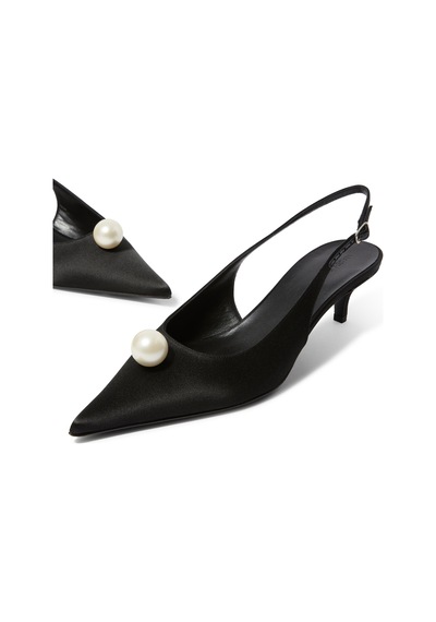 Magda Butrym Slingback Inci Topuklu Ayakkabı - Şıklık Ve Rahatlık Siyah