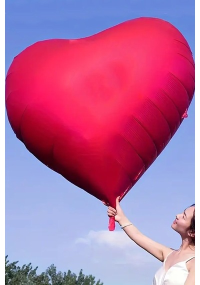Beysüs Dev Kalp Folyo Balon 145 Cm Kırmızı