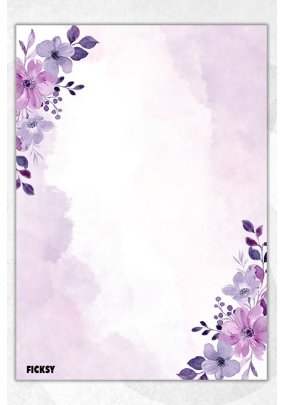 A5 Çiçek Bloknot Çizgisiz Defter - 50 Yaprak - Memopad - Notepad - Not Defteri - Not Kağıdı - 1962 Çok Renkli