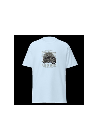 Wildstyle Cafe Racer Full Of Speed Motosiklet Vintage Hız Baskılı Unisex Bisiklet Yaka Pamuklu Tişört - Bebek